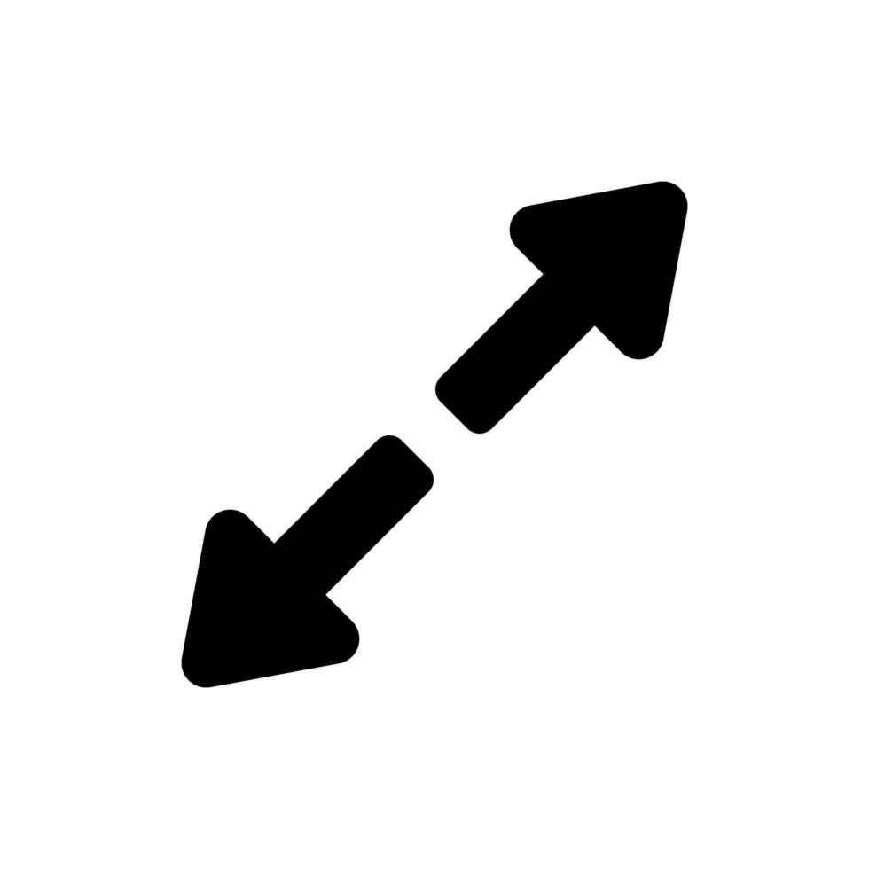 Enlarge Expand Arrow Icon Isolated Vector Illustration