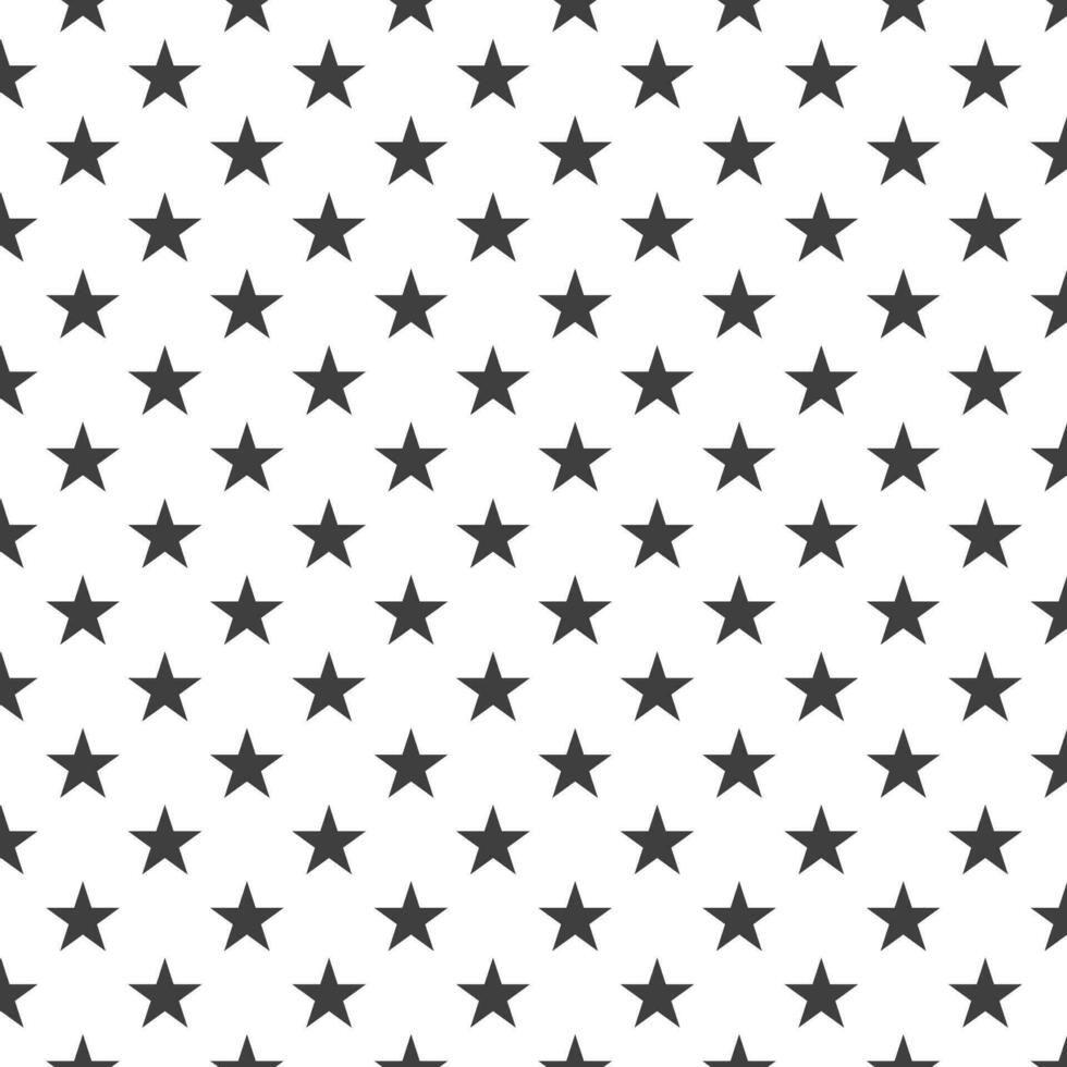 Black White Stars Seamless Pattern Vector Background Wallpaper