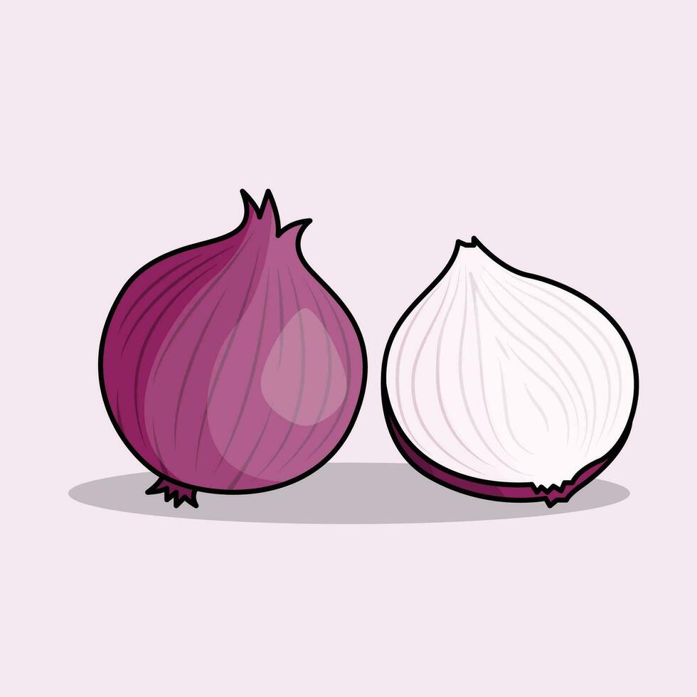 The Illustration of Red Onion vector