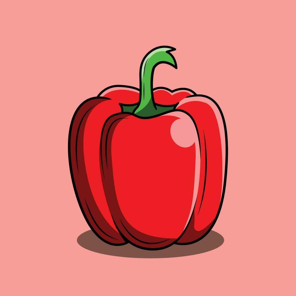 The Illustration of Red Pepper vector