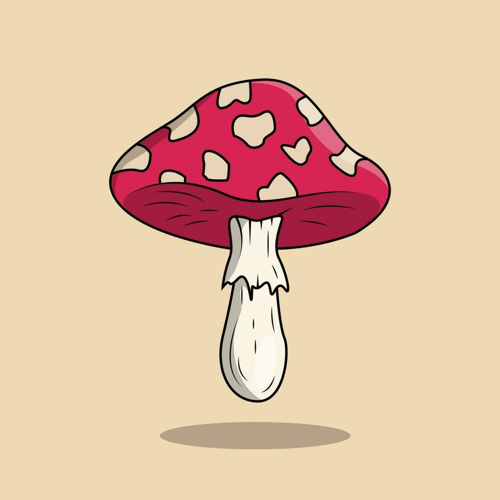 The Illustration of Mushroom vector