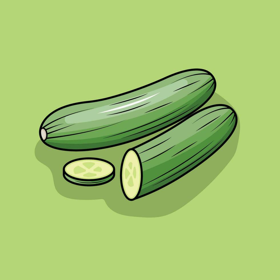 The Illustration of Cucumber vector