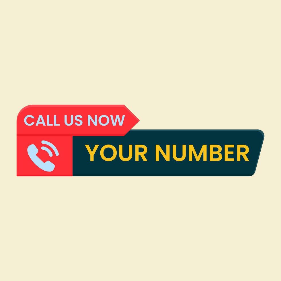 red yellow call us now button vector
