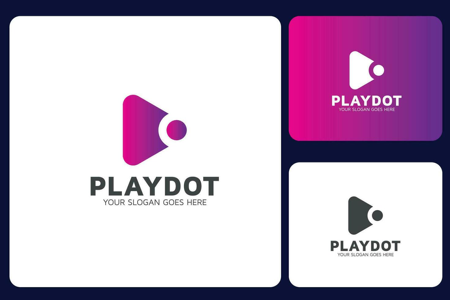 Play Dot Logo Design Template vector