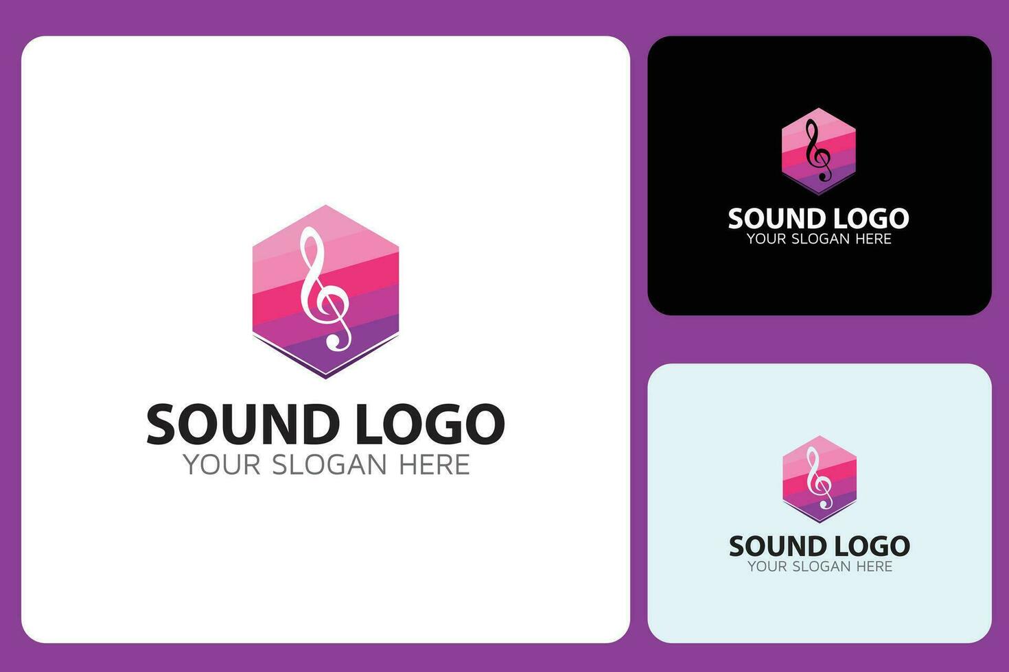 Sound Logo Design Template vector