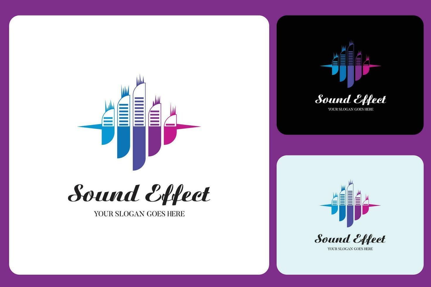 sonido efecto logo diseño modelo vector