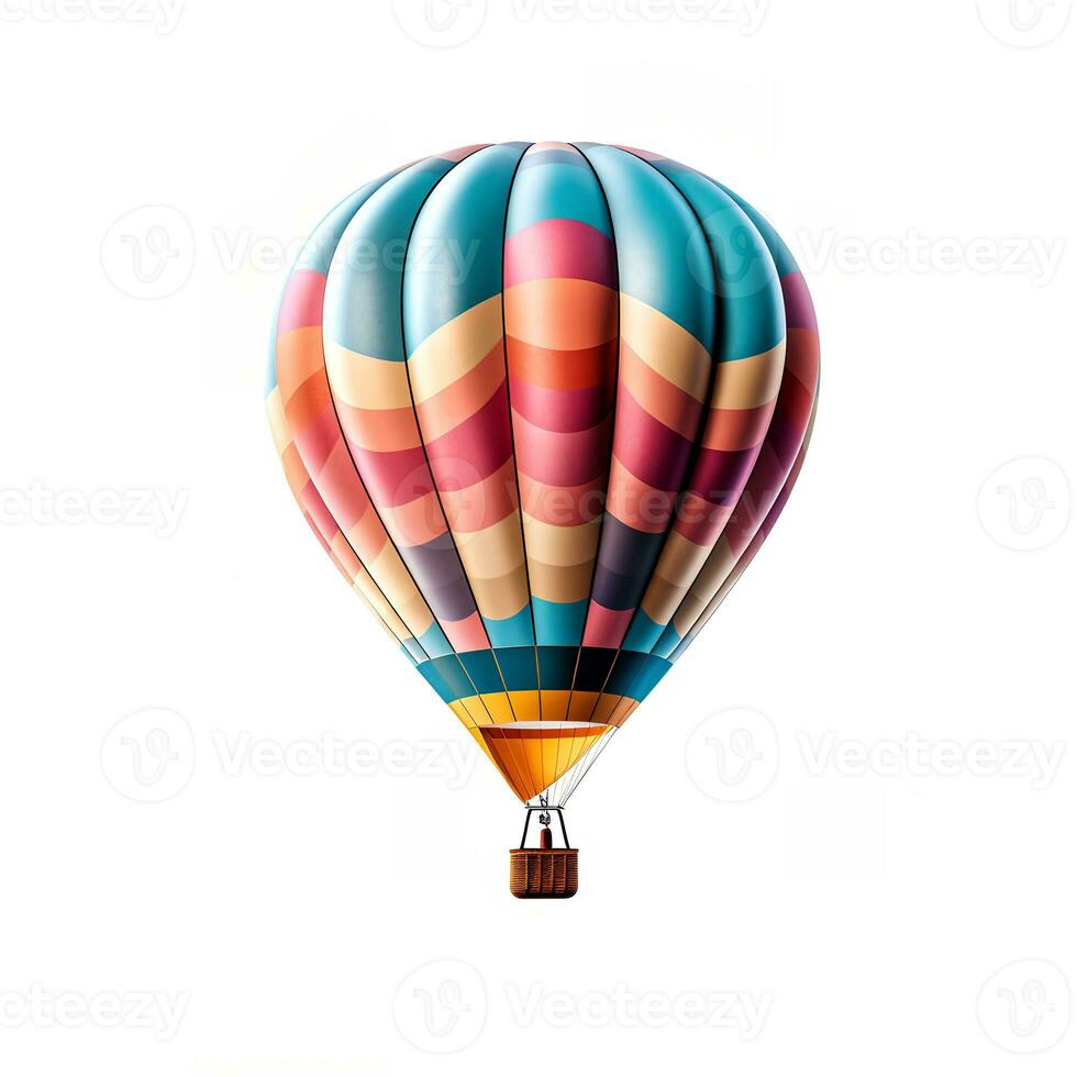 Hot Air Balloon on White Backgroud AI Generated photo