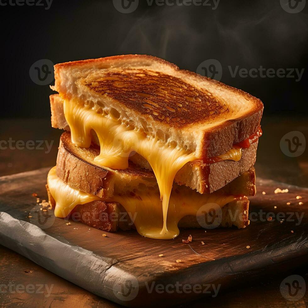 Grilled Cheese Sandwich AI Generated photo