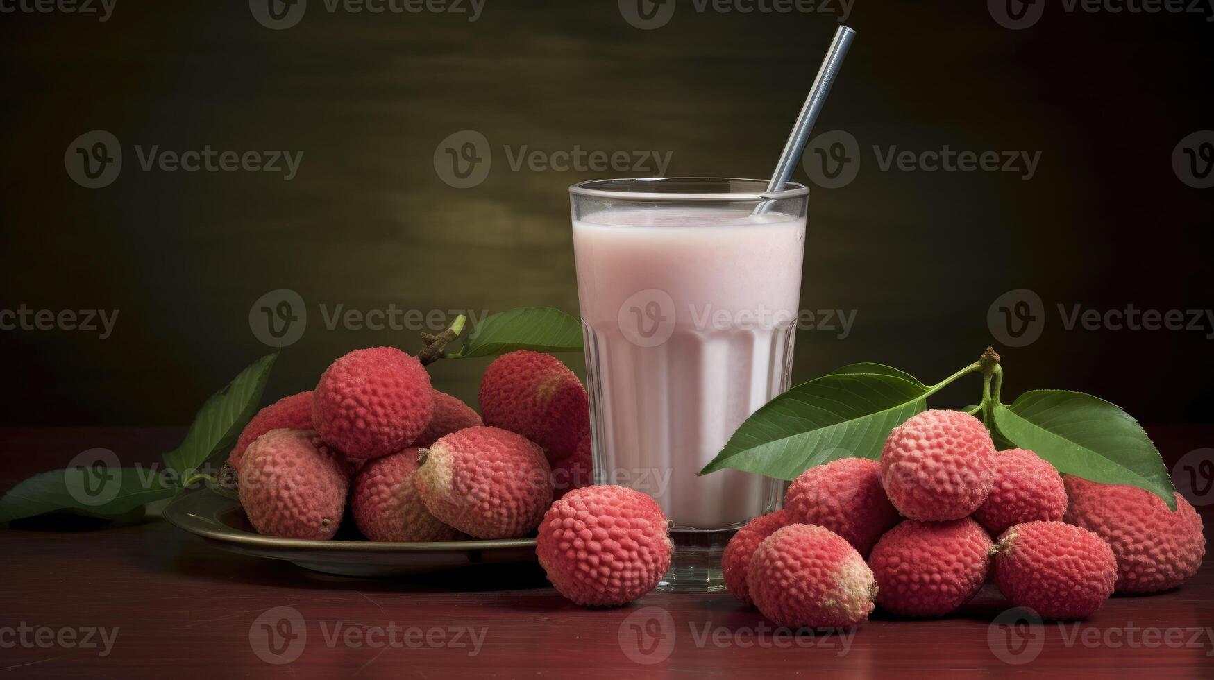 lychee jugo ai generado foto