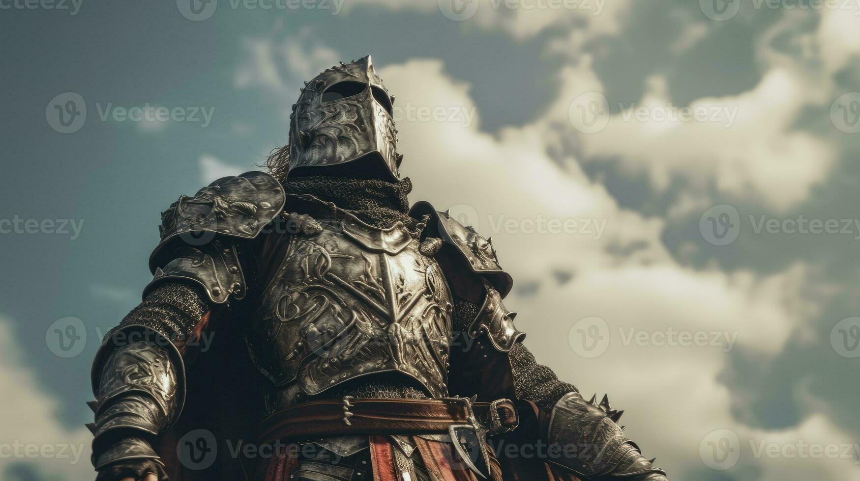 Man in knight armor AI Generated photo