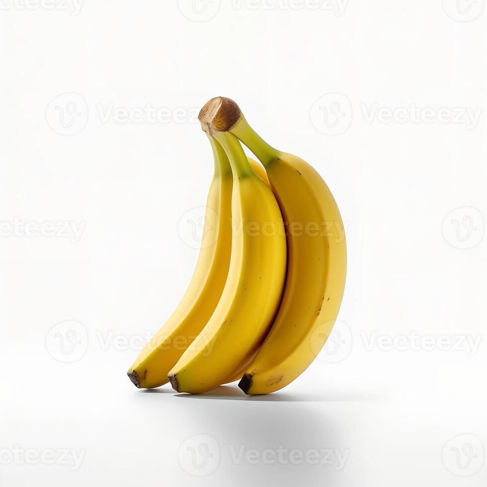 Banana on White Backgroud AI Generated photo