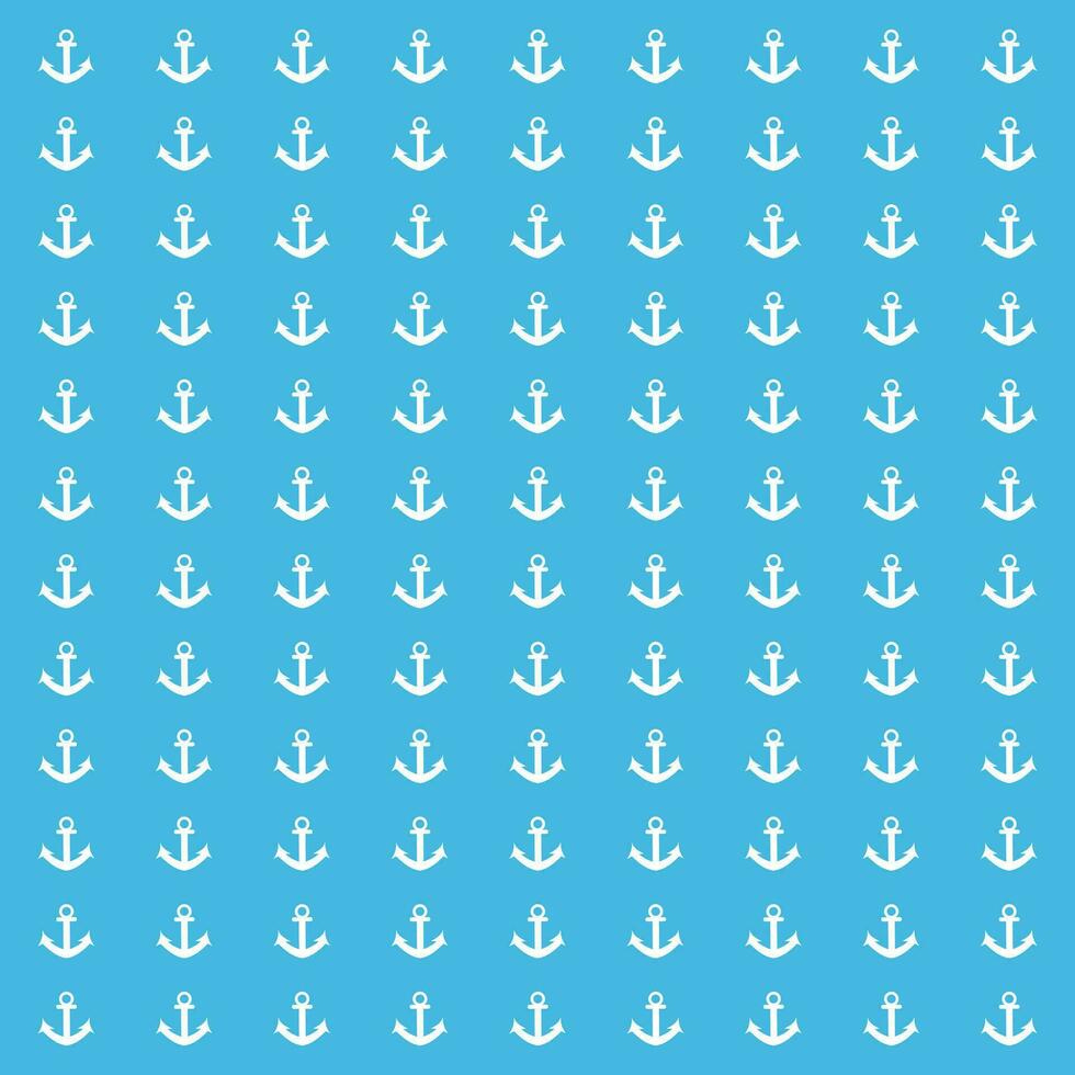 Blue premium background with white anchors vector