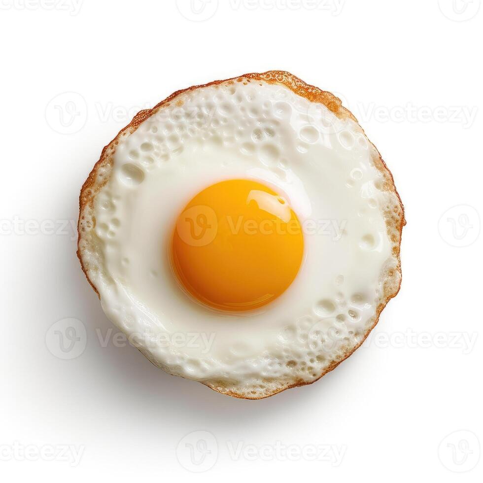 Fried Egg Isolated on White Background AI Generated photo