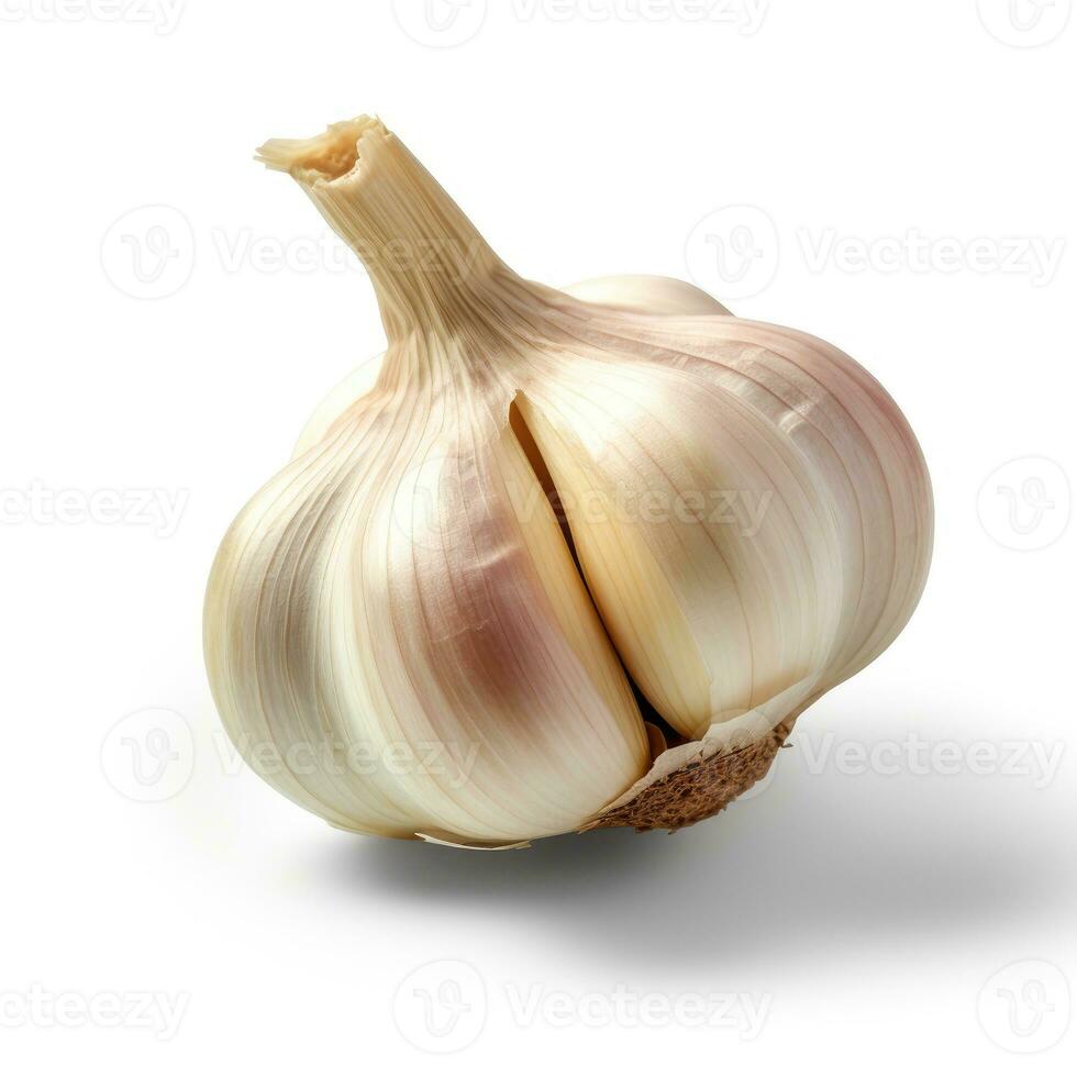 Garlic Isolated on White Background AI Generated photo