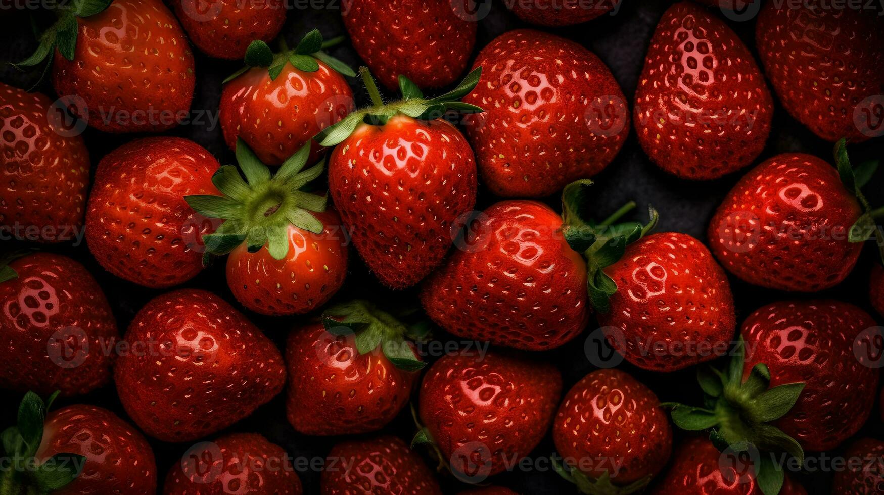 Strawberry background AI Generated photo