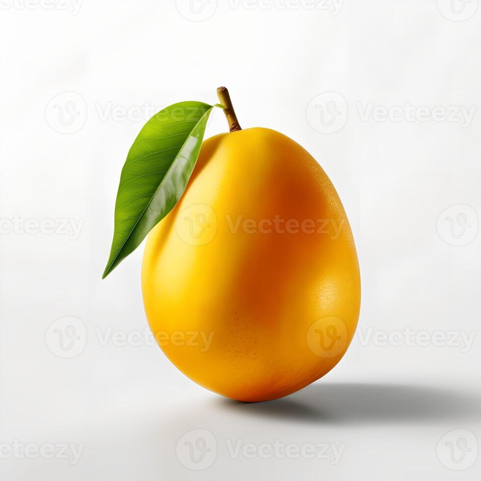 Yellow Mango on White Backgroud photo