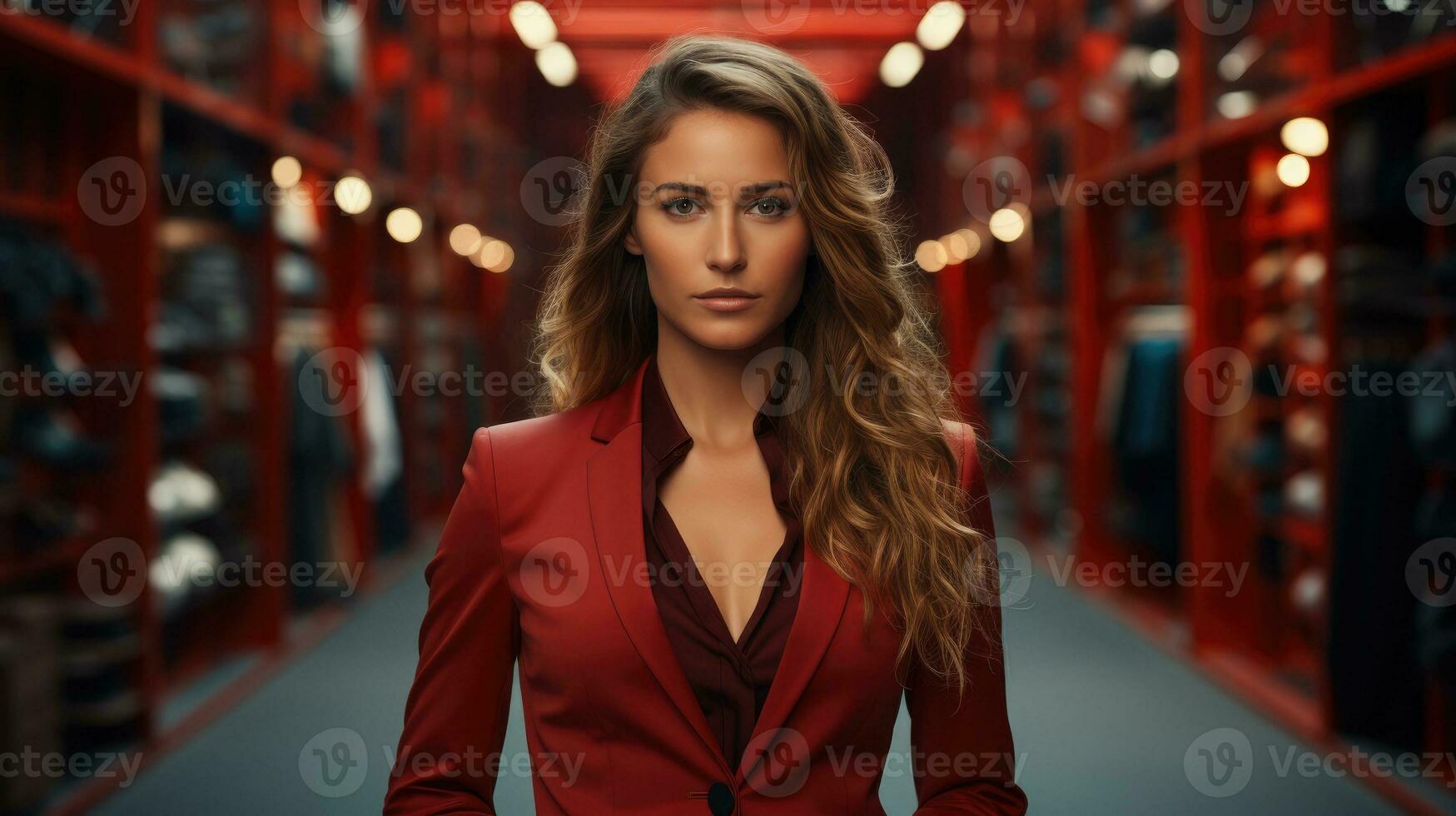 A woman in a suit AI Generated photo