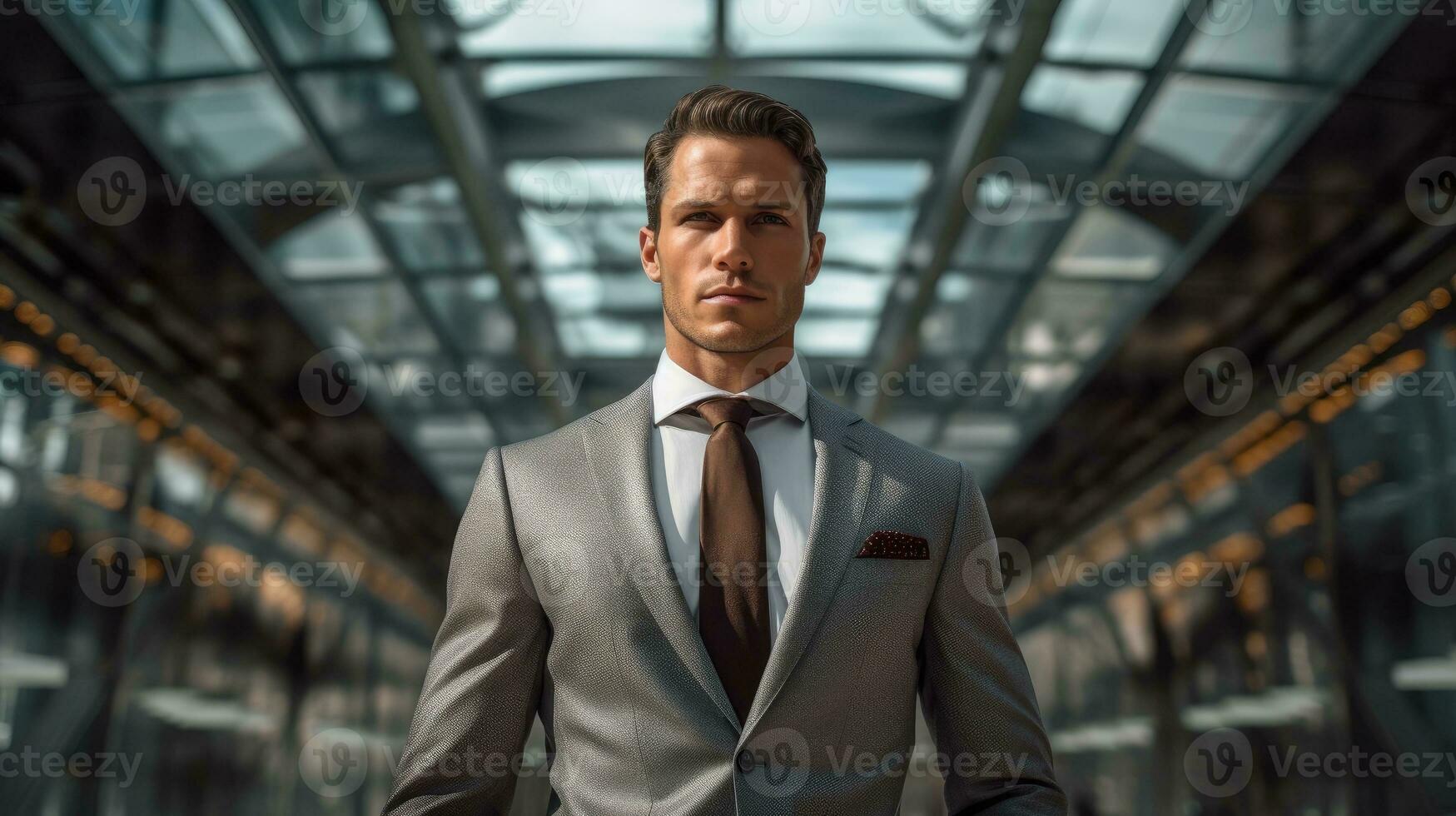 A man in a suit AI Generated photo