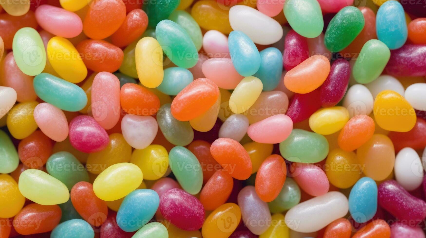 Colorful jelly beans background AI Generated photo