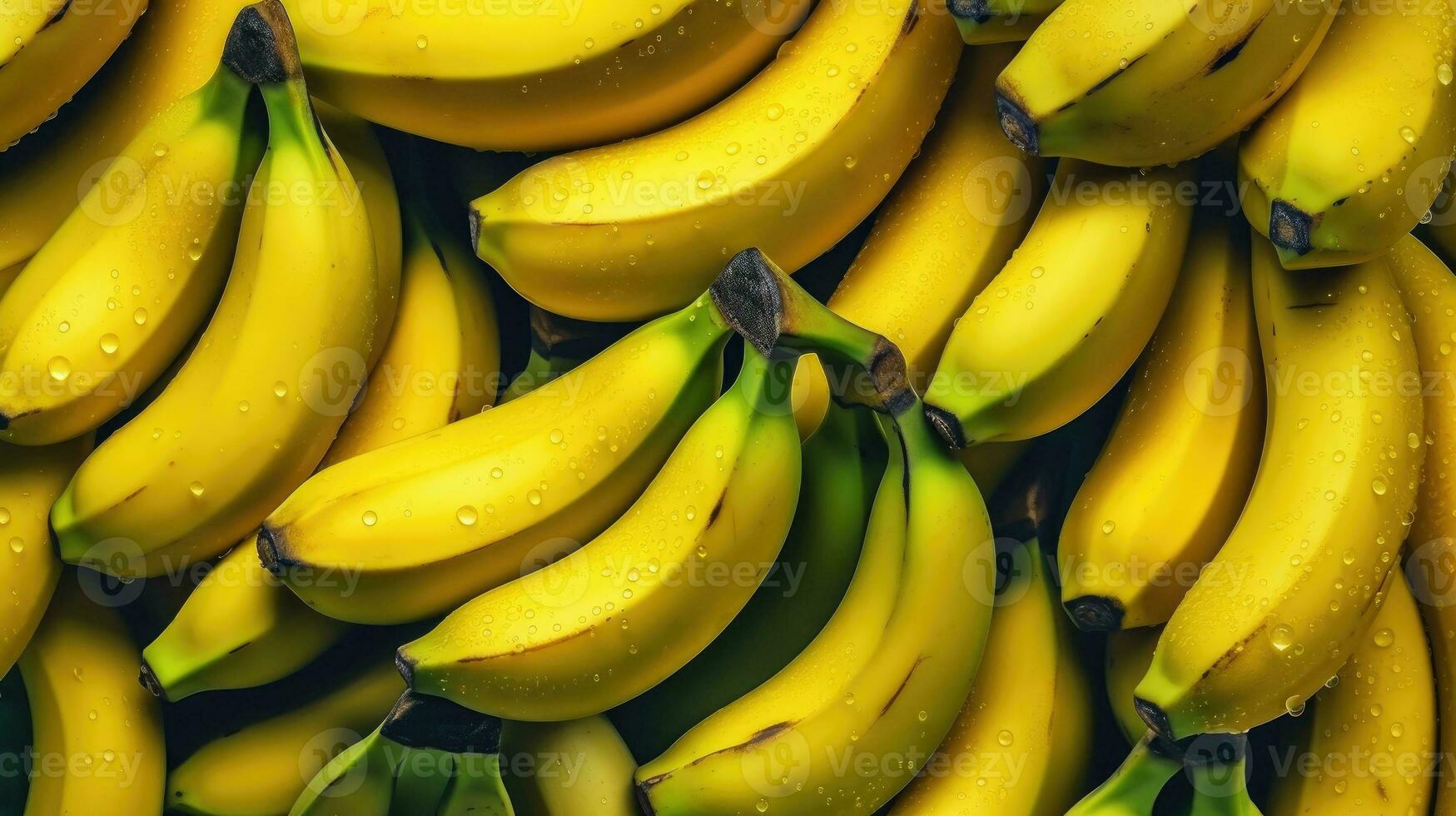 Bananas background AI Generated photo