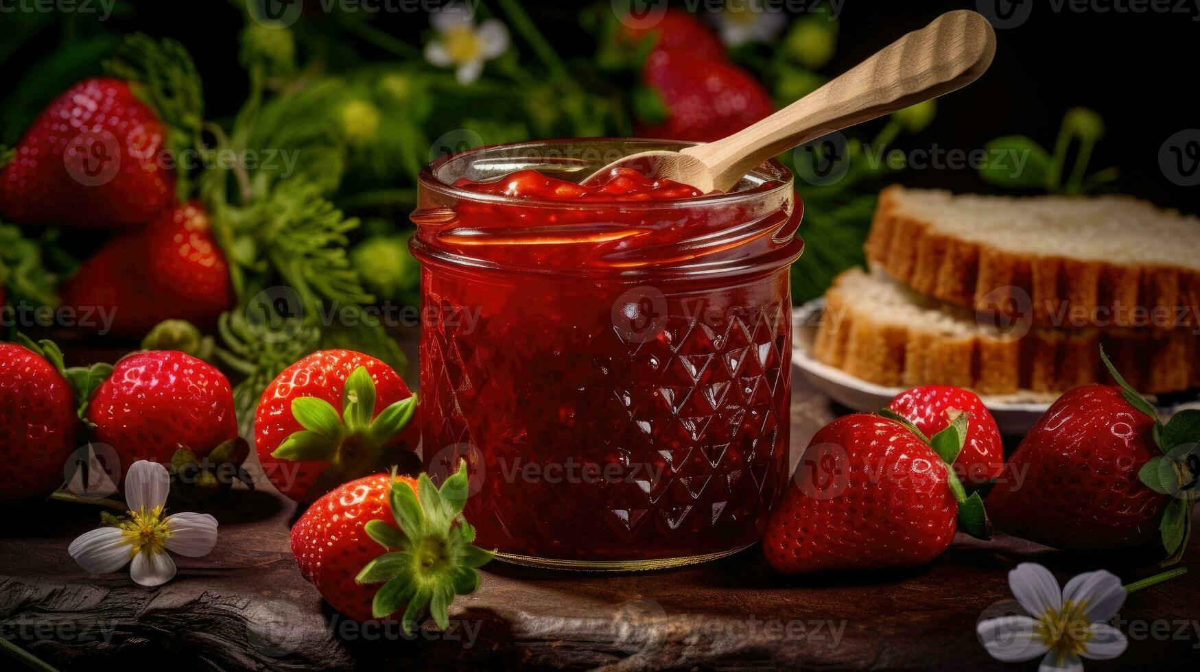 Strawberry jam AI Generated photo