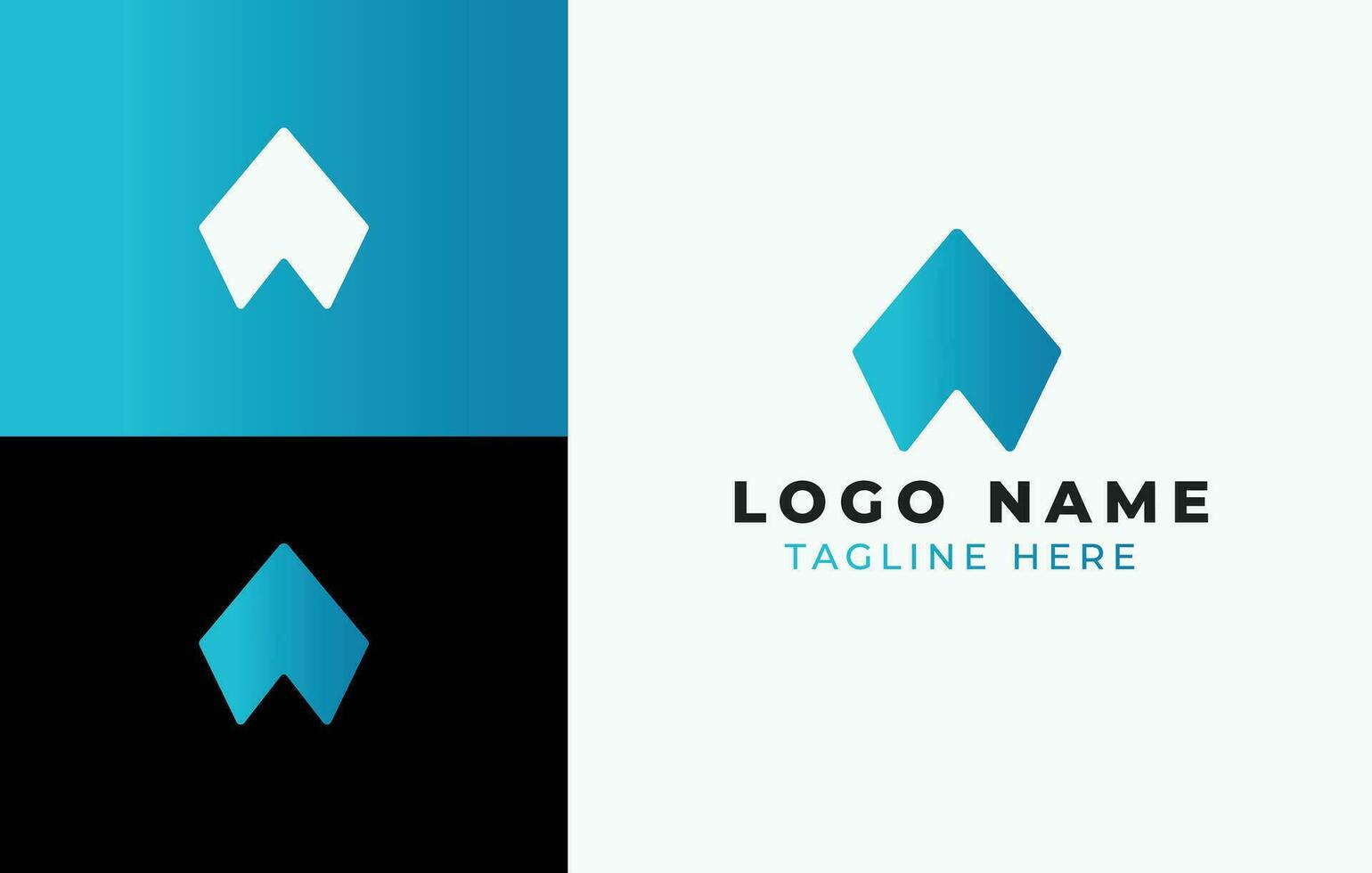 Modern logo design with letter w in abstract form vector