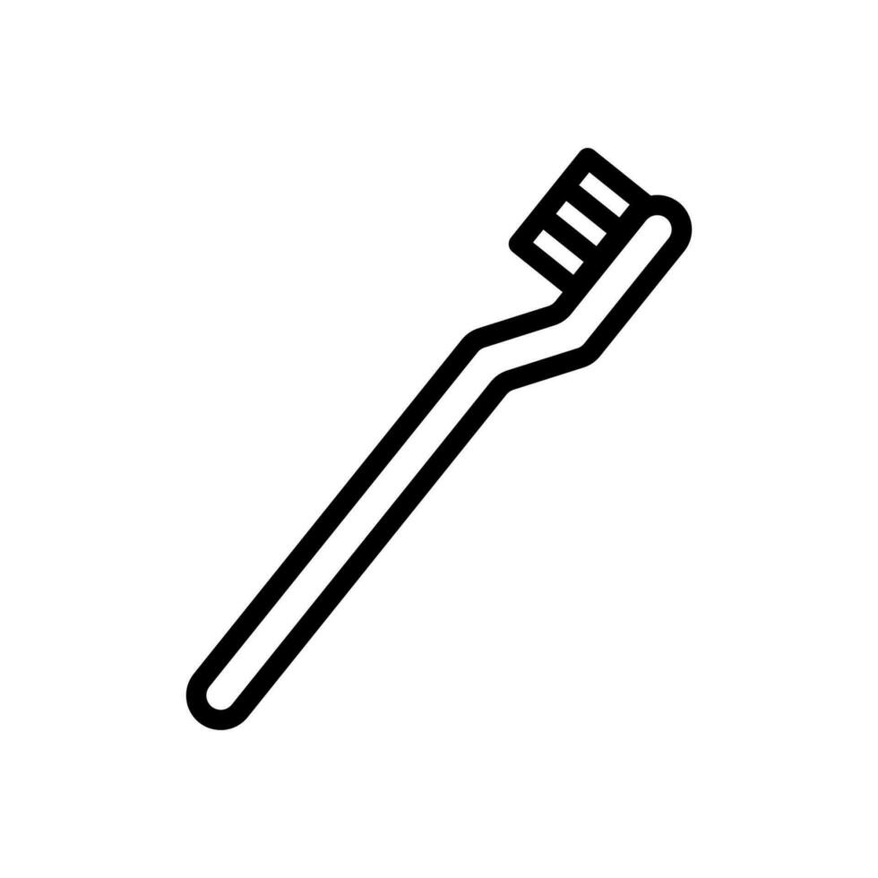 cepillo de dientes icono línea estilo vector