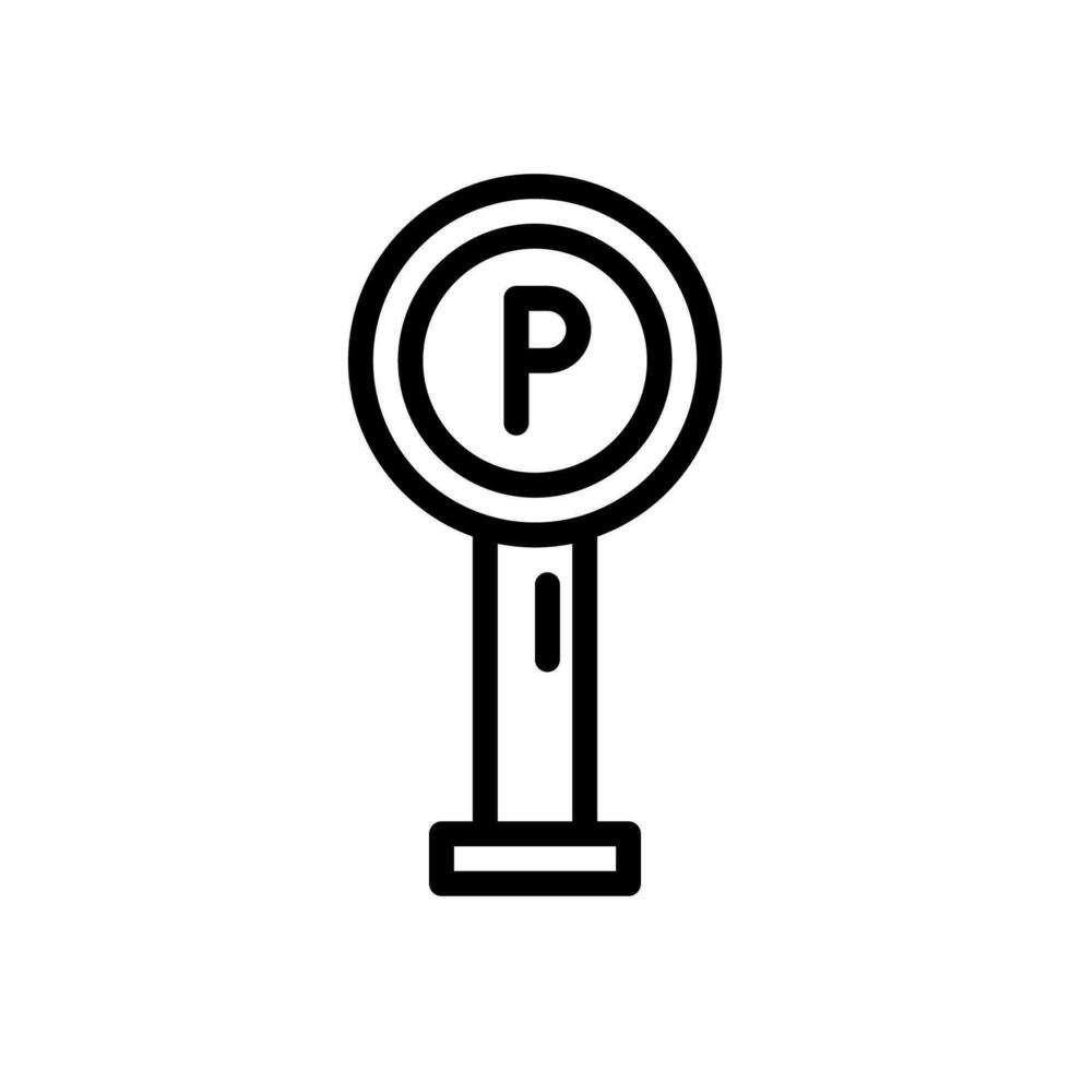 parking sign icon line style vector