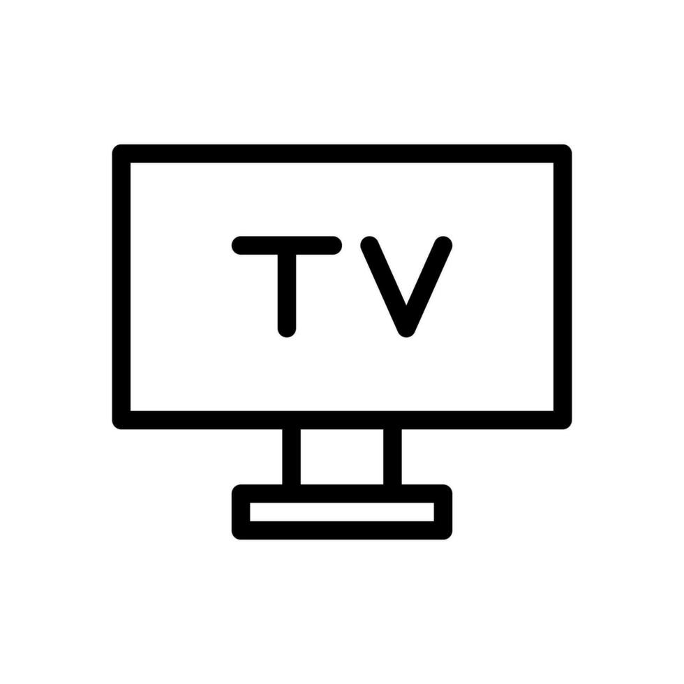tv icon line style vector