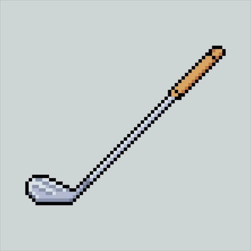 Pixel art illustration Golf Stick. Pixelated Golf Stick. Sports Golf Stick icon pixelated for the pixel art game and icon for website and video game. old school retro. vector