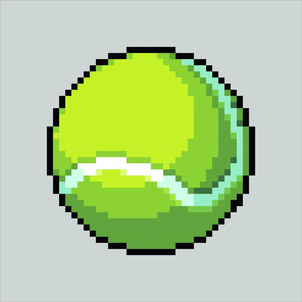 Pixel art illustration Tennis Ball. Pixelated Tennis Ball. Sports Tennis Ball icon pixelated for the pixel art game and icon for website and video game. old school retro. vector