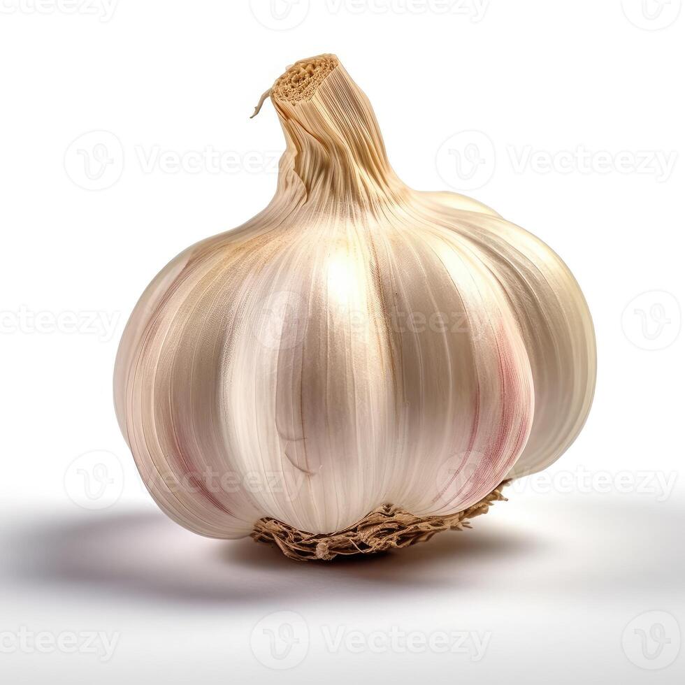 Garlic Isolated on White Background AI Generated photo