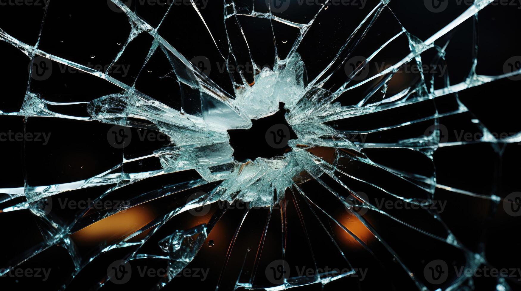 Cracked glass background AI Generated photo