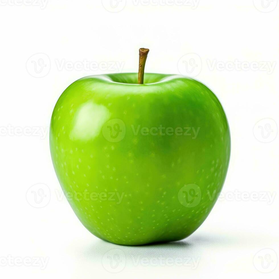 verde manzana aislado en blanco antecedentes ai generado foto