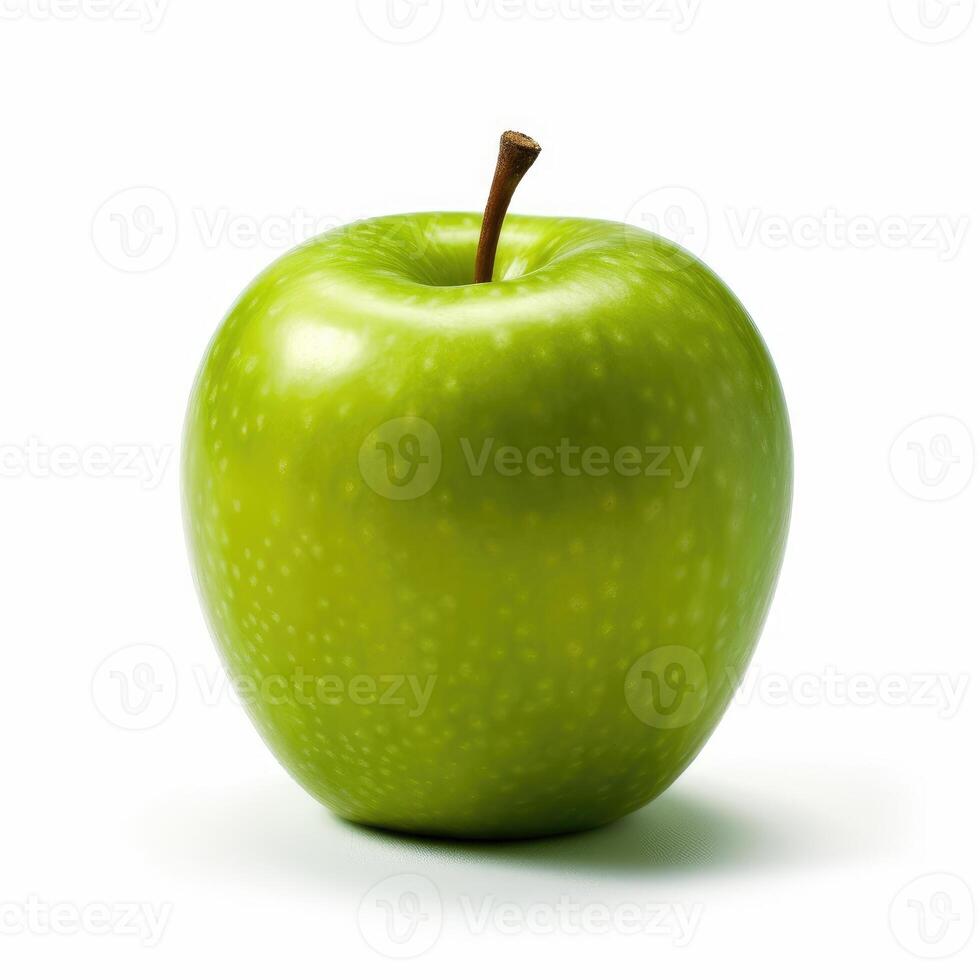 verde manzana aislado en blanco antecedentes ai generado foto