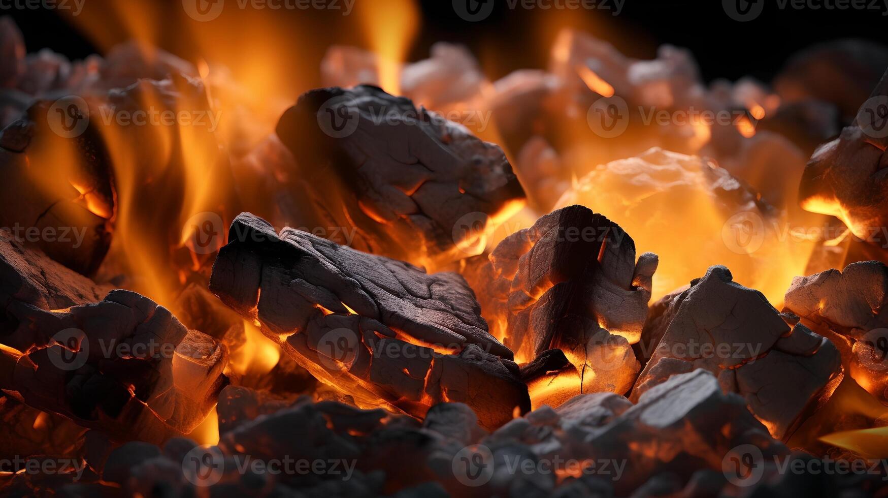 Burning Coals Background photo