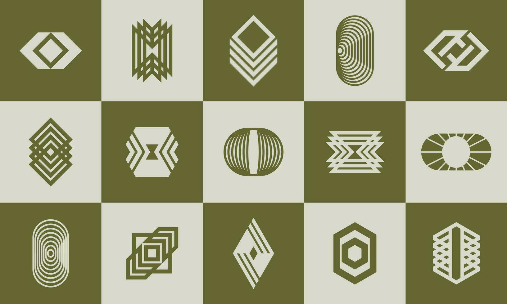 Abstract geometric line letter O logo design. Modern company initial O logo set. vector