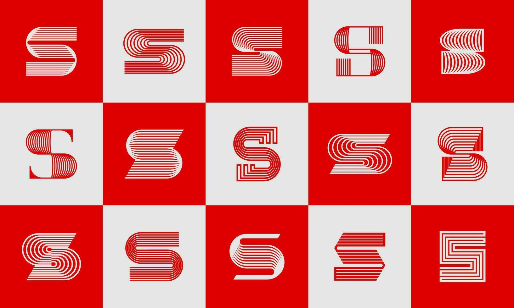 Geometric blend line initial S letter logo design. Modern dynamic line S logo. vector