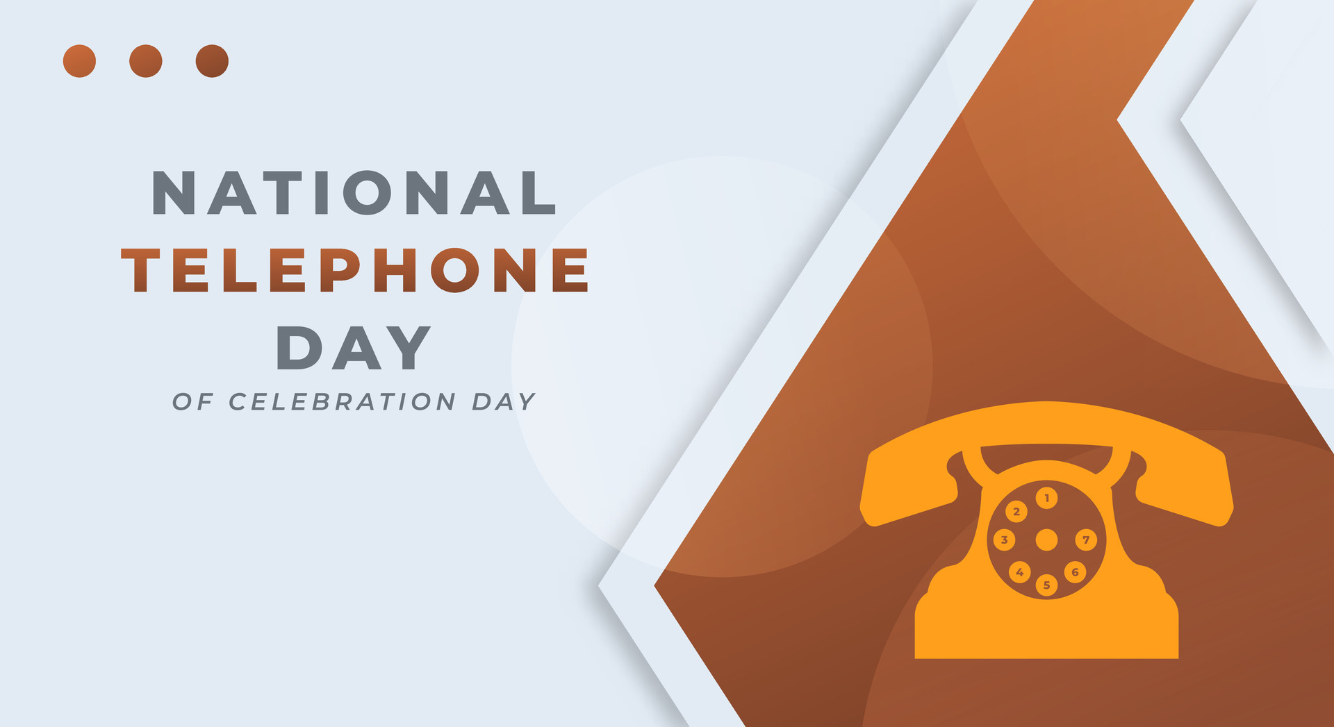 National Telephone Day Celebration Vector Design Illustration for
