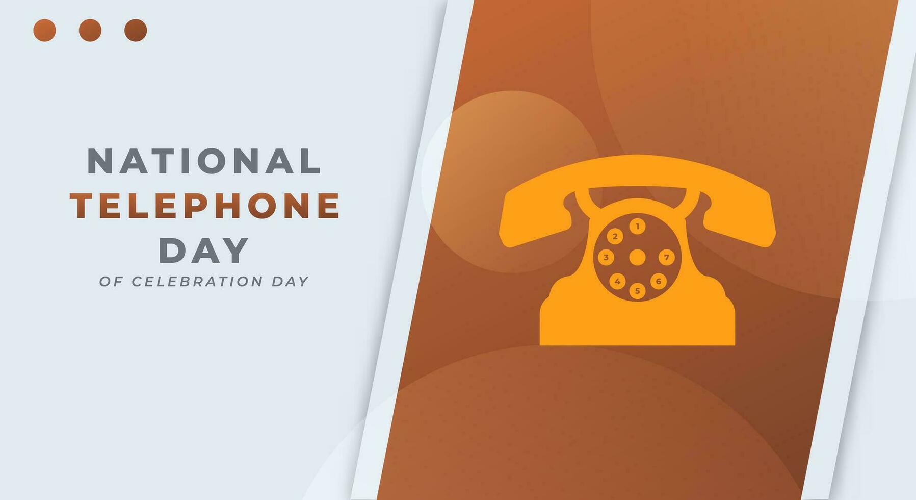 nacional teléfono día celebracion vector diseño ilustración para fondo, póster, bandera, publicidad, saludo tarjeta