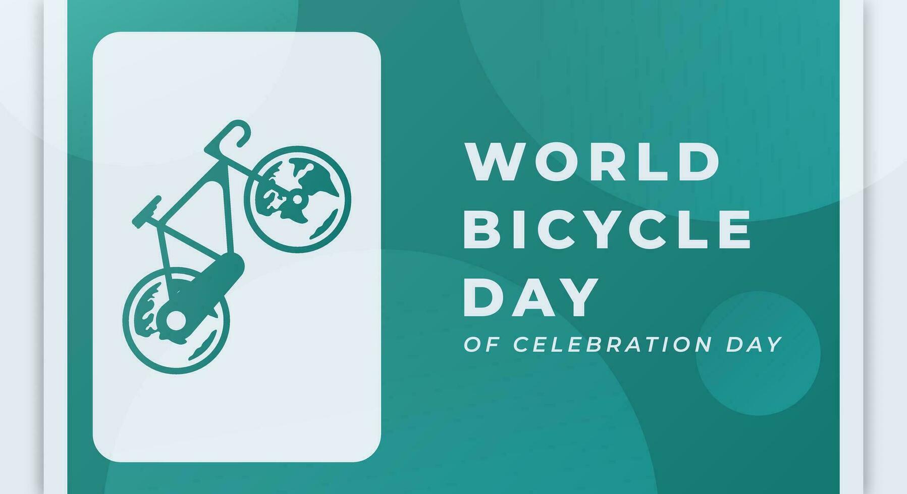 World Bicycle Day Celebration Vector Design Illustration for Background, Poster, Banner, Advertising, Greeting Card