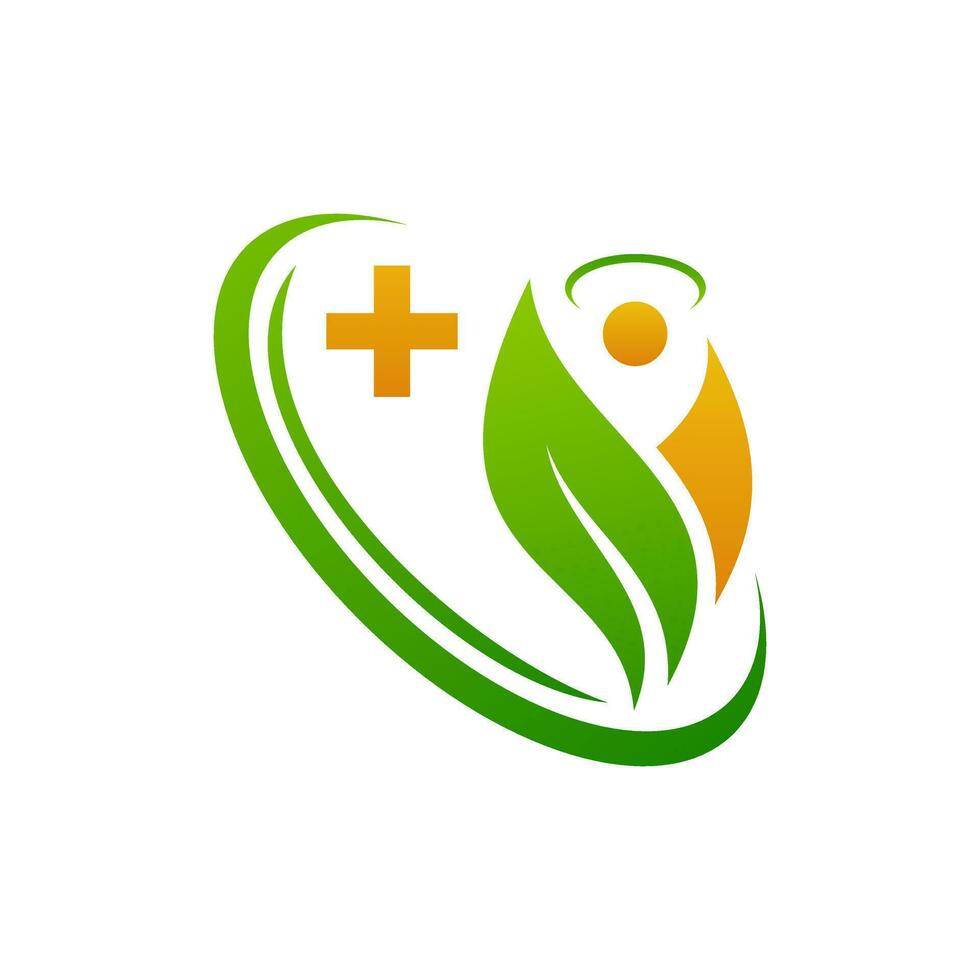 health and religious logo design vector