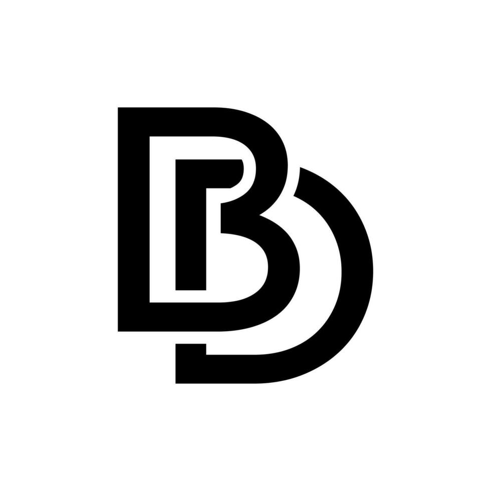 letter b and d logo design vector