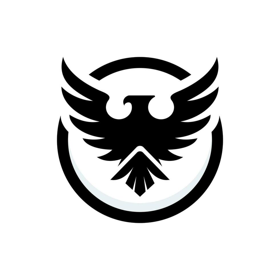 eagle logo design with wings vector