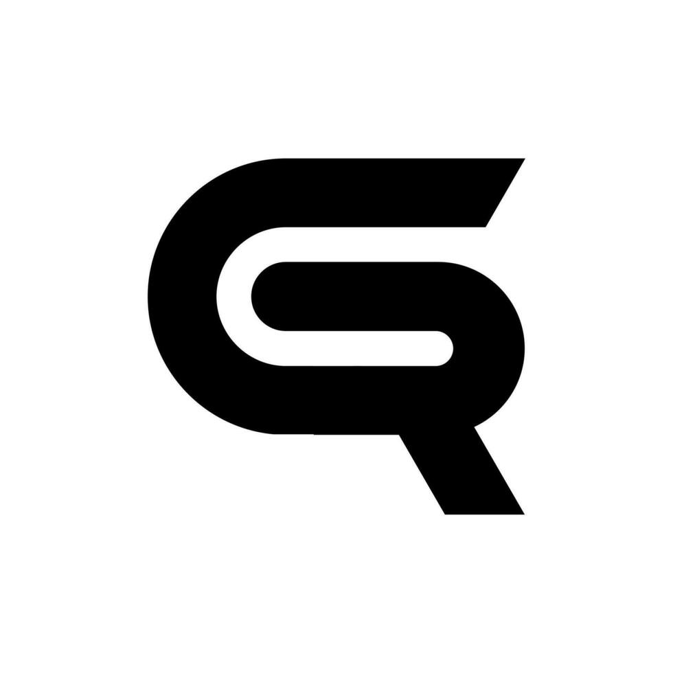 g and r letter logo design for industrial business and company vector