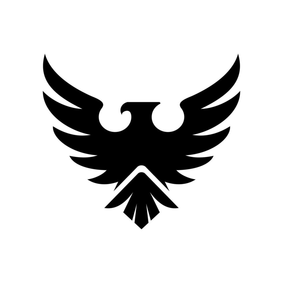 eagle logo design with wings vector