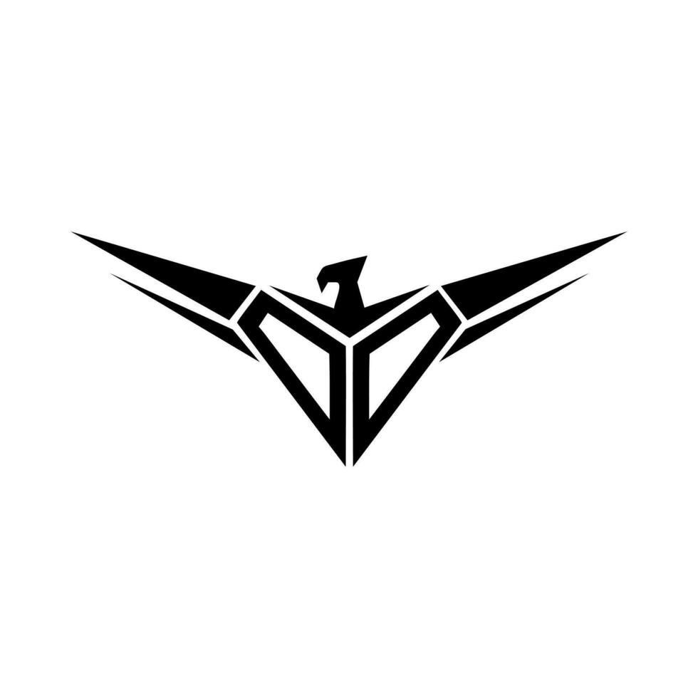 simple eagle shape logo design vector