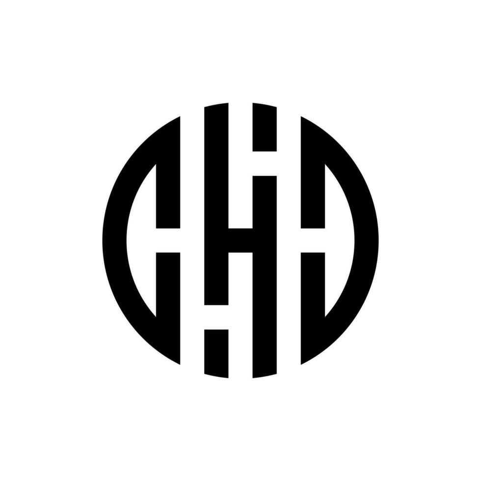 letter h circle shape logo design for company vector