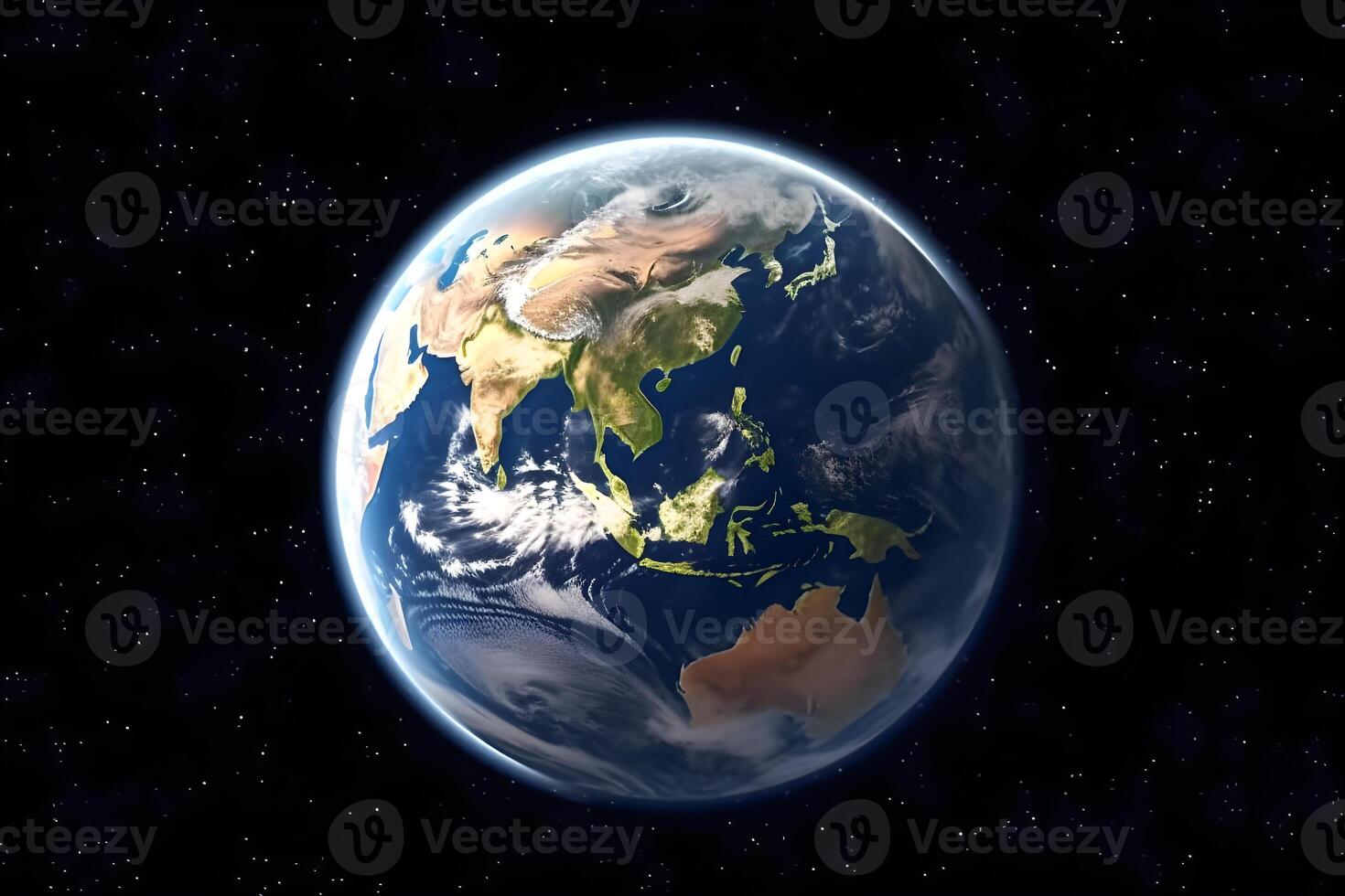 Earth planet on space . Created by . photo