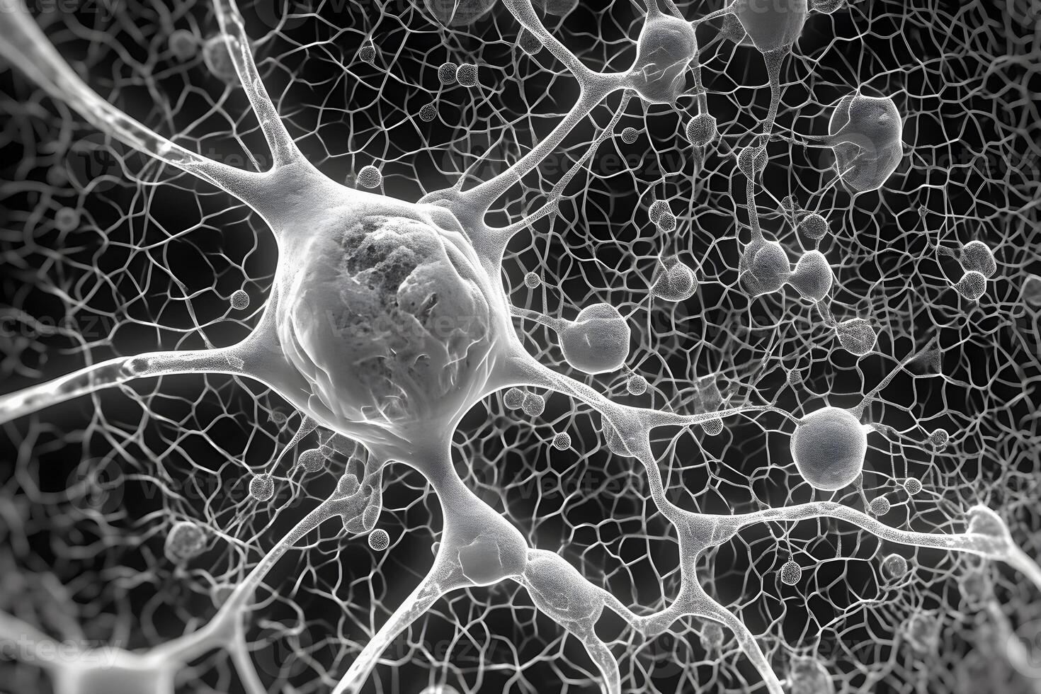 Neural network . Neuron cells of human nervous system . Created by . photo